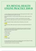 RN Mental Health Online Practice 2019 B
