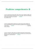 Predictor comprehensive B