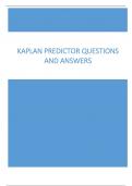 Kaplan Predictor Questions and Answers 2023