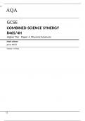 AQA GCSE COMBINED SCIENCE SYNERGY 8465/4H Higher Tier	Paper 4 Physical Sciences Mark scheme June 2023
