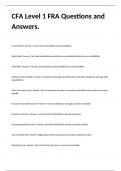 CFA Level 1 FRA Questions and Answers.