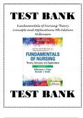 Fundamentals of Nursing Theory Concepts and Applications 4th Edition Wilkinson Test Bank.