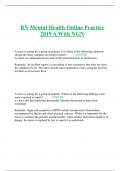 RN Mental Health Online Practice 2019 A With NGN