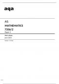 Aqa AS Mathematics (7356/2) Mark Scheme June2023.