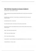 PHLT 304 Test 2 Questions & Answers Graded A+