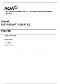 AQA  A-level FURTHER MATHEMATICS  7367/3D Paper 3  Discrete Mark scheme  June 2023