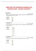 NRNP 6568 TEST QUESTIONS ANSWERS 2023 REVISION GUIDE - WALDEN UNIVERSITY