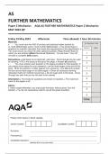 AQA AS FURTHER MATHEMATICS Paper 2 Mechanics  MAY 2023 QP 