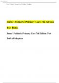 Test Bank - Burns Pediatric Primary Care, 7th Edition (Maaks, 2020), Chapter 1-46 | All Chapters