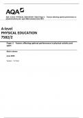 Bundle: AQA A-level PHYSICAL EDUCATION |Paper 1 and 2|Question Paper and Mark Schemes|2023