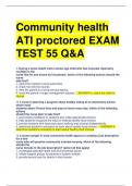 Community health  ATI proctored EXAM  TEST 55 Q&A