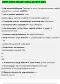 LMRT CORE  RADIATION & SAFETY QUESTIONS AND ANSWERS GRADED A+