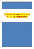 FIN2603 EXAM PACK 2023