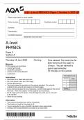 AQA A-level PHYSICS Paper 3 Section A 2023 QP (7408/3A)