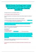 NREMT Practice Test Exam 2023 Q&A Rationale GRADED A+ 