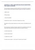 CHAPTER 12: SKIN, HAIR AND NAILS NCLEX QUESTIONS TEST BANK+ ELSEVIER