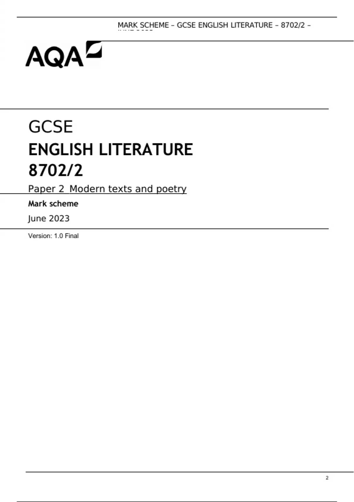 aqa-gcse-english-literature-8702-2-paper-2-modern-texts-and-poetry-mark