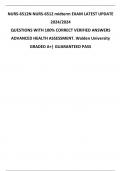 NURS-6512N NURS-6512 midterm EXAM LATEST UPDATE  2024/2024 QUESTIONS WITH 100% CORRECT VERIFIED ANSWERS ADVANCED HEALTH ASSESSMENT. Walden University GRADED A+| GUARANTEED PASS