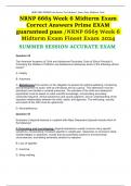 NRNP 6665 Week 6 Midterm Exam Correct Answers Prime EXAM guaranteed pass /NRNP 6665 Week 6 Midterm Exam Finest Exam  2024