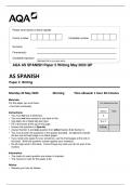 AQA AS SPANISH Paper 2 Writing May 2023 QP 