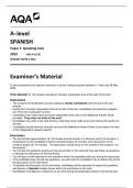 AQA A-LEVEL  SPANISH PAPER 3 2023 