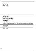 Aqa A-level Philosophy (7172/2) Mark Scheme June2023.