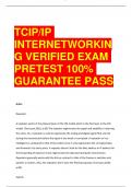 TCIP/IP  INTERNETWORKIN G VERIFIED EXAM  PRETEST 100%  GUARANTEE PASS