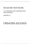 NCLEX RN TESTBANK  1675+ QUESTIONS AND ANSWERS