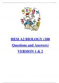 HESI A2 BIOLOGY EXAM LATEST UPDATE 2023/24, GUARANTEED A+