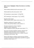 FPCC Exam 2 Highlights: Fluids, Electrolytes & Acid Base Balance Questions With Complete Solutions