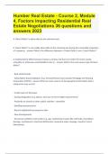 Humber Real Estate - Course 4, Module 3: Identifying Requirements for Office and Retail Properties questions and answers