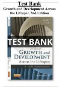 Test Bank For Growth and Development Across the Lifespan 2nd Edition All Chapters |A+ULTIMATE GUIDE 2022