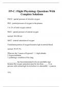 FP-C: Flight Physiology Questions With Complete Solutions