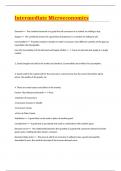 Intermediate Microeconomics ) (Solved Questions 100% VERIFIED QUESTIONS AND ANSWERS) 