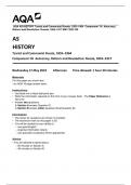 AQA AS HISTORY Tsarist and Communist Russia, 1855–1964  Component 1H  Autocracy,  Reform and Revolution: Russia, 1855–1917 MAY 2023 QP