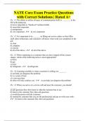 NATE Core Exam Practice Questions with Correct Solutions | Rated A+