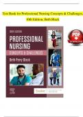 TEST BANK for Beth Black, Professional Nursing: Concepts & Challenges 10th Edition All Verified Chapters 1 - 16, Complete Newest Version