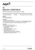 AQA AS ENGLISH LITERATURE B PAPER 1B QUESTION PAPER MAY 2023(7716/1B:literary genres:Drama:Aspects of comedy)