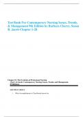 Test Bank For Contemporary Nursing Issues, Trends, & Management 9th Edition by Barbara Cherry, Susan R. Jacob Chapter 1-28 