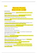 Maternity (Practice) HESI STUDY GUIDE