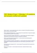  OSC Midterm Exam 1 (Modules 1-3) questions and answers verified and updated.