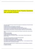  CPDT-KA Handbook Exam Practice Questions with complete solutions.