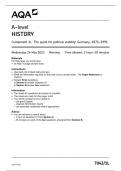 AQA A LEVEL PAPER 1L HISTORY QUESTION PAPER 2023 (7042/1L : Component 1L :The quest for political stability :germany ,1871-1991)