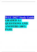 PACKAGE DEAL FOR WGU D027 EXAM