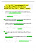 109 ExamFX Pennsylvania life and health ExamFX simulated exam Questions and 100% Correct Answers 2023|2024 LATEST UPDATE 