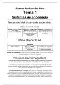 Sistemas de encendido - Sistemas auxiliares del motor