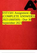 EST1501 Assignment 4 (COMPLETE ANSWERS) 2023 (660569) - Due 30 September 2023