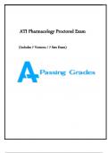 ATI Pharmacology Proctored Exam  (Includes 7 Versions / 7 Sets Exam) Complete and Best Document  for  ATI Pharmacology Proctored Exam