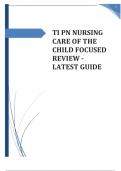 ATI PN NURSING CARE OF THE CHILD FOCUSED REVIEW  COMPLETE TEST