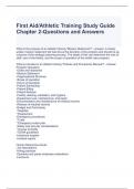 First Aid/Athletic Training Study Guide Chapter 2-Questions and Answers